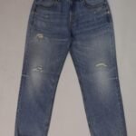 Rbtdenim Men’s Distressed Light Blue Straight Fit Jeans