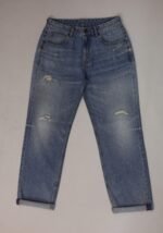 Rbtdenim Men’s Distressed Light Blue Straight Fit Jeans