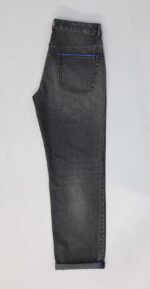 Rbtdenim Men’s Charcoal Black Distressed Straight Fit Jeans - Image 6
