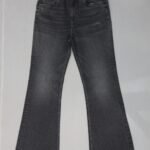 Rbtdenim Men’s Black Flared Distressed Jeans – Retro Washed Denim Style