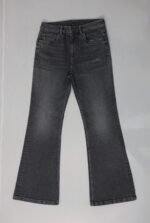 Rbtdenim Men’s Black Flared Distressed Jeans – Retro Washed Denim Style