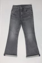 Rbtdenim Men’s Black Flared Distressed Jeans – Retro Washed Denim Style - Image 2